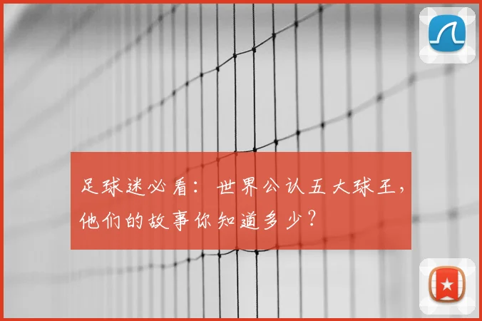 足球迷必看：世界公认五大球王，他们的故事你知道多少？